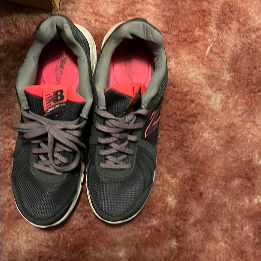 New Balance Gray and Pink Sneakers